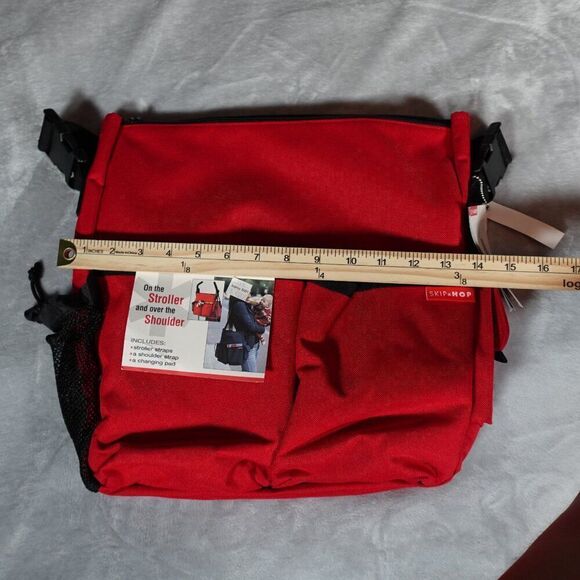 Vintage Skip Hop Diaper Bag Over The Shoulder w/ Changing Pad Red 2004 - Picture 10 of 10